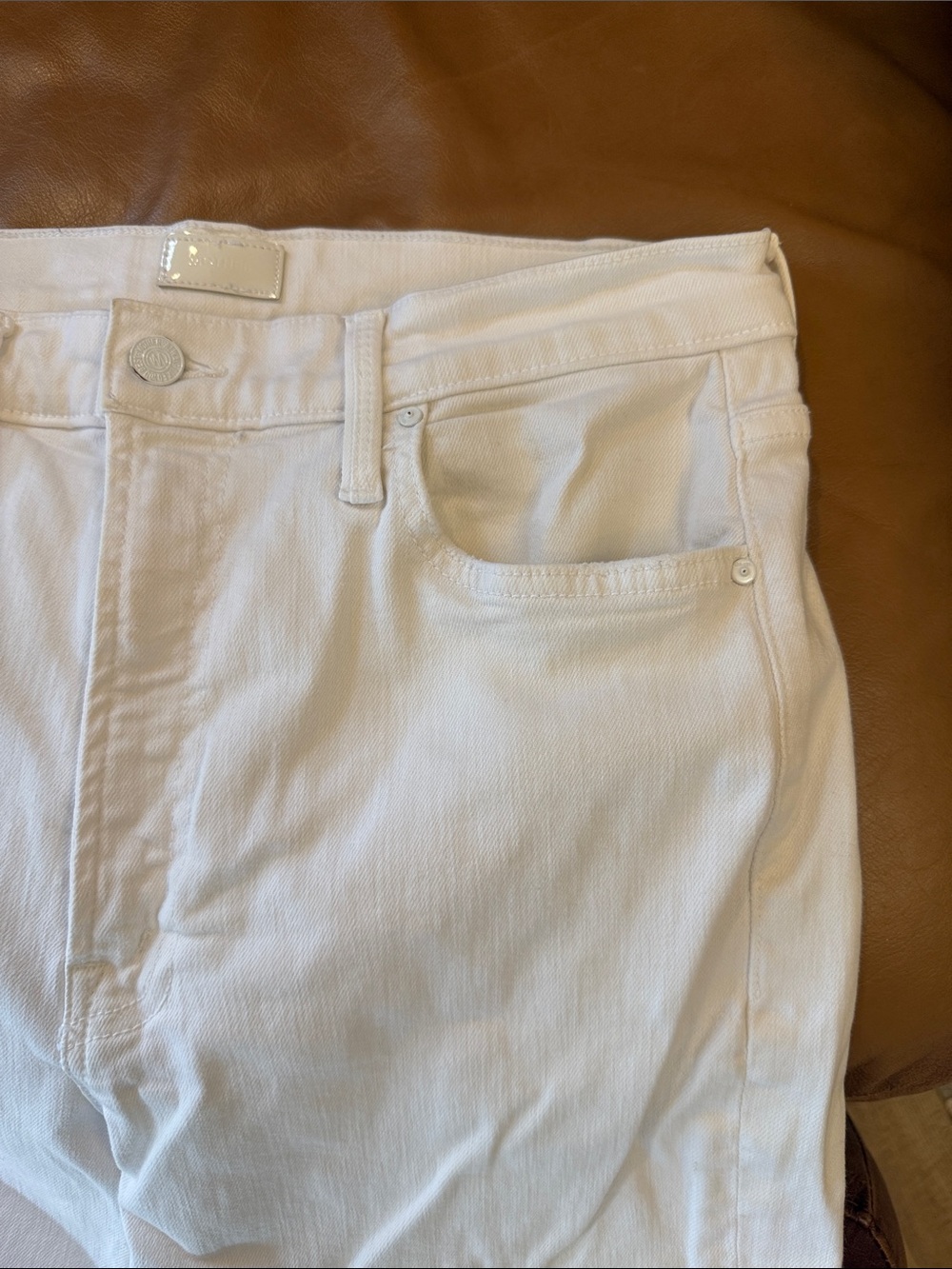 Mother Denim The Rambler Zip Ankle Jeans sz 31 Fairest Of Them All White - Picture 3 of 10